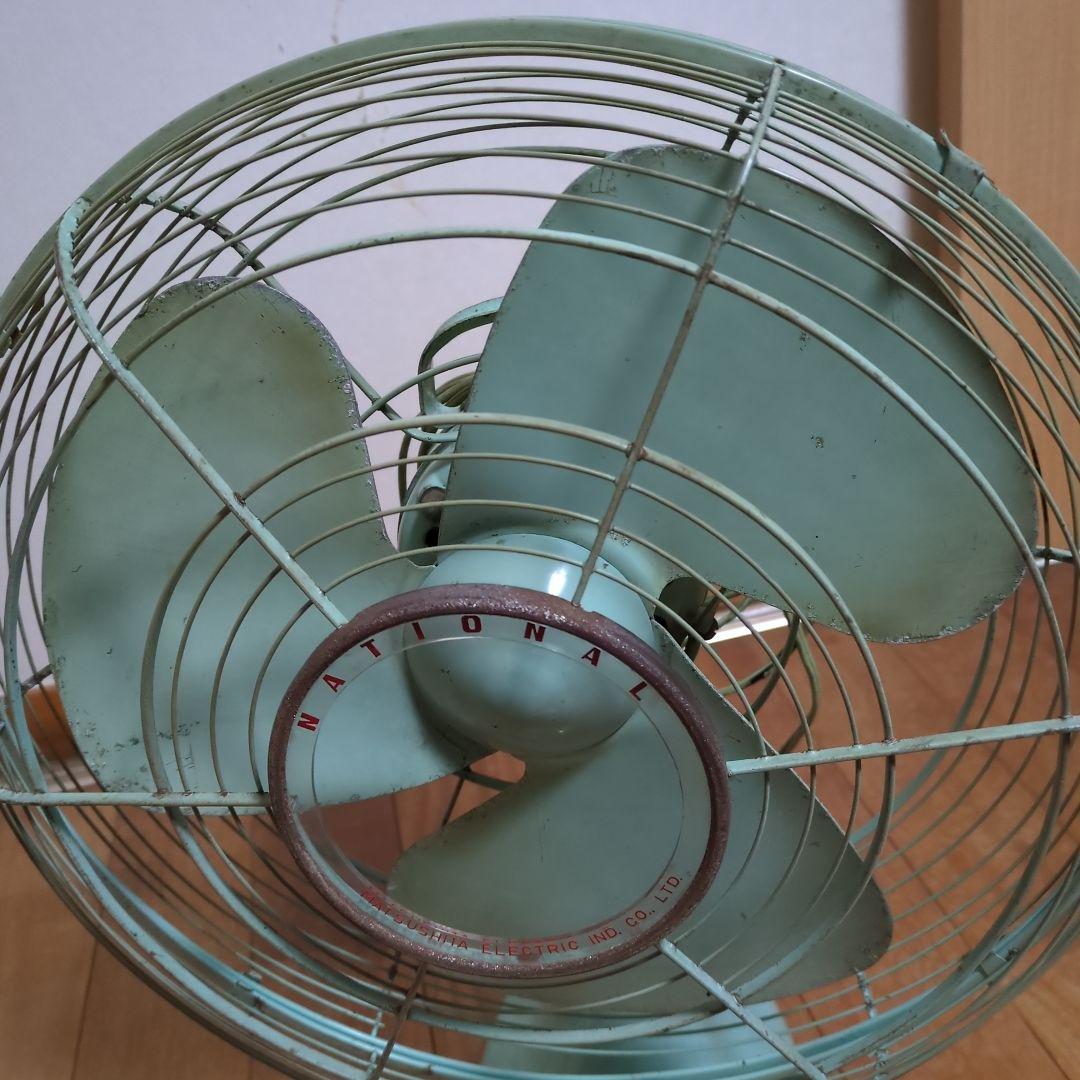 古い扇風機　ナショナル製　昭和レトロ品　当時物【涼しい風きますが難扱い】