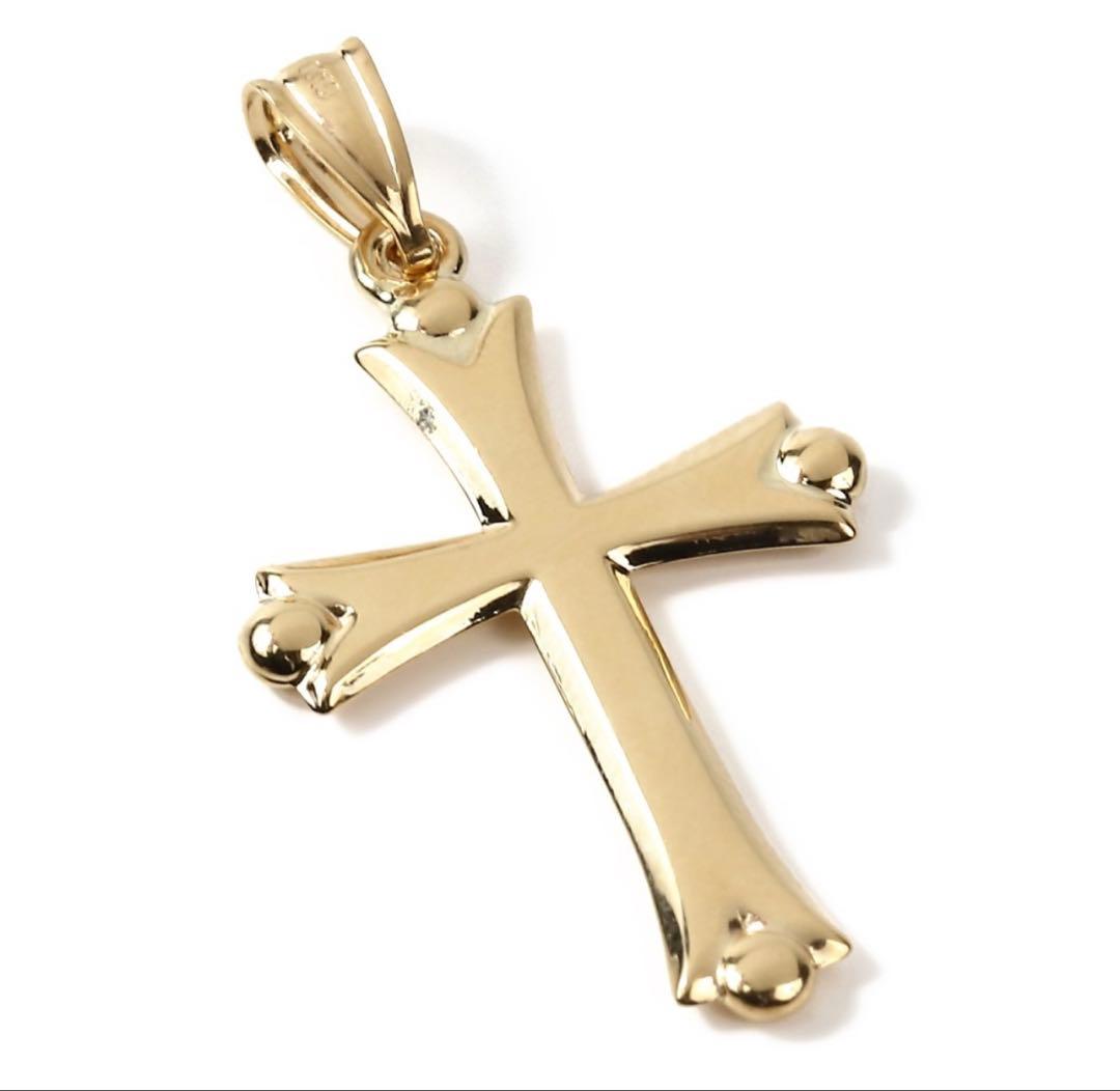 K18ゴールド クロスネックレス 27.5mm x 18.9mm