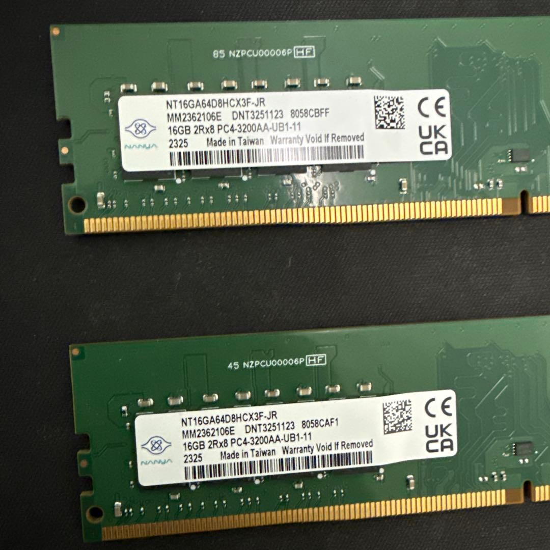 DDR4メモリー 16GB×2枚組 PC4-3200 32gb