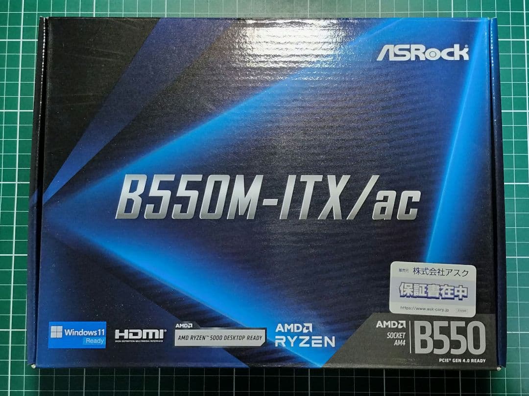 ASRock B550M-ITX/ac Windows11対応 Wi-Fi対応