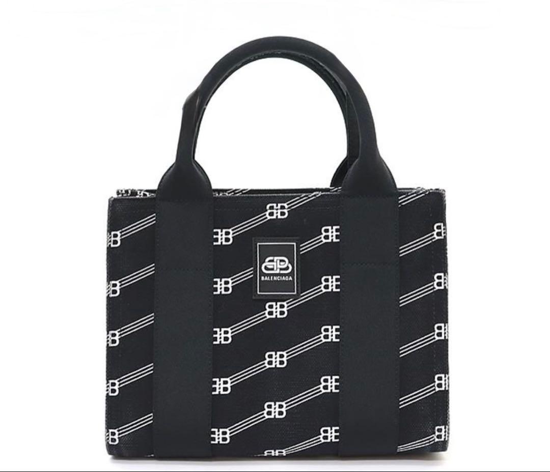 ☆希少☆バレンシアガ☆BBロゴグラム☆ミニトートバッグ☆キャンバス