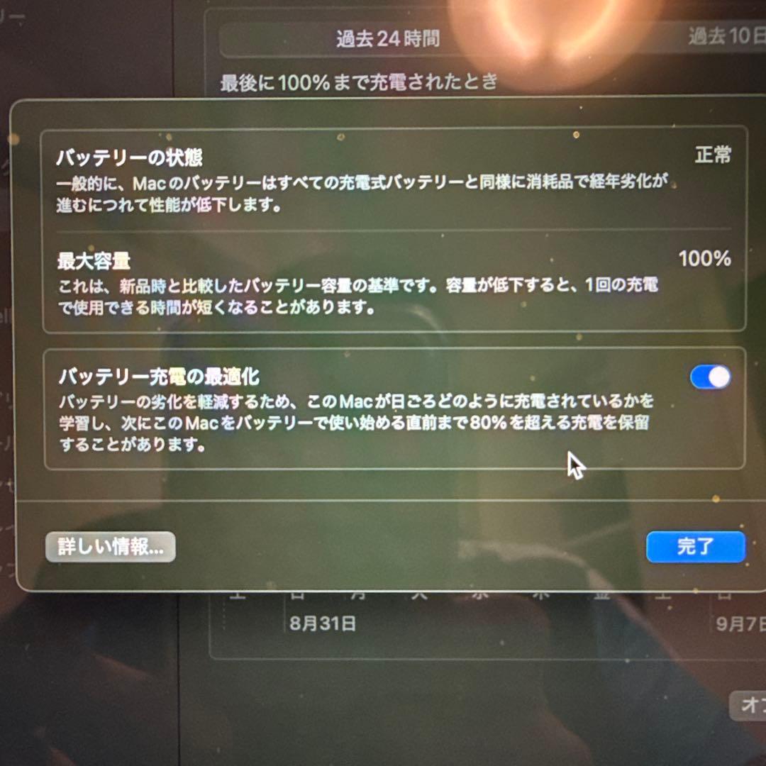 Apple MacBook Air 15インチ M4 2025バッテリー100%