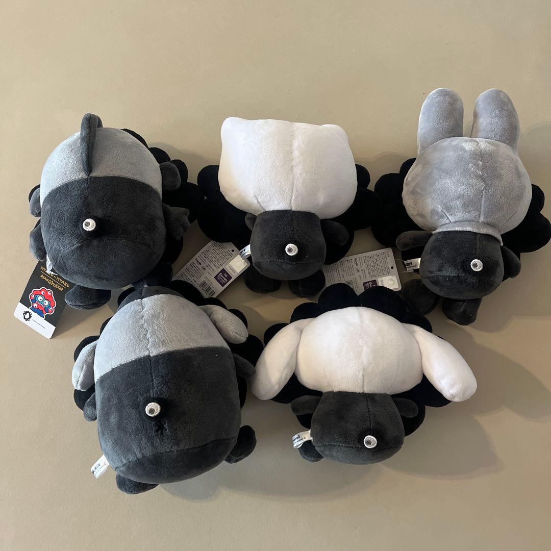 黒M 5体セット】ミャクミャクサンリオEXPO2025 なりきりぬいぐるみ黒M