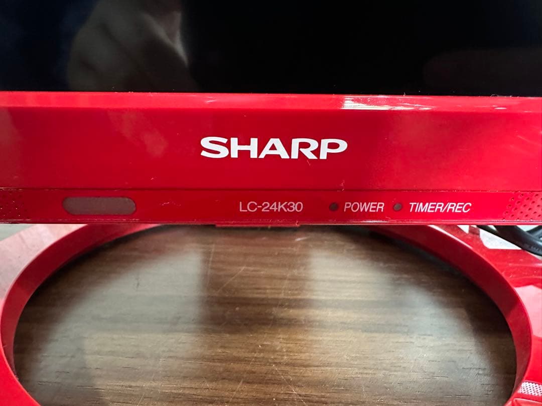 美品　稀少　赤　液晶テレビ AQUOS LC-24K30 B-CASカード付