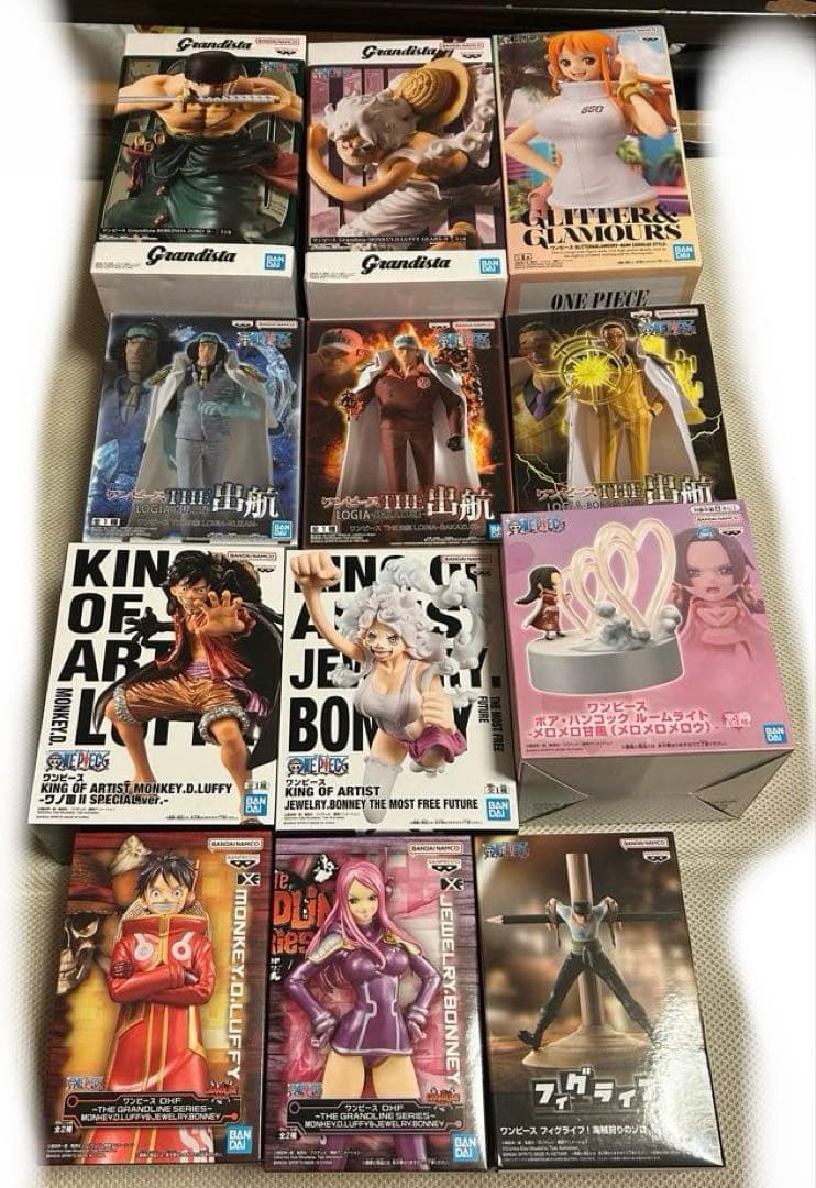 ワンピース KING OF ARTIST グランディスタなど新品フィギュア12個