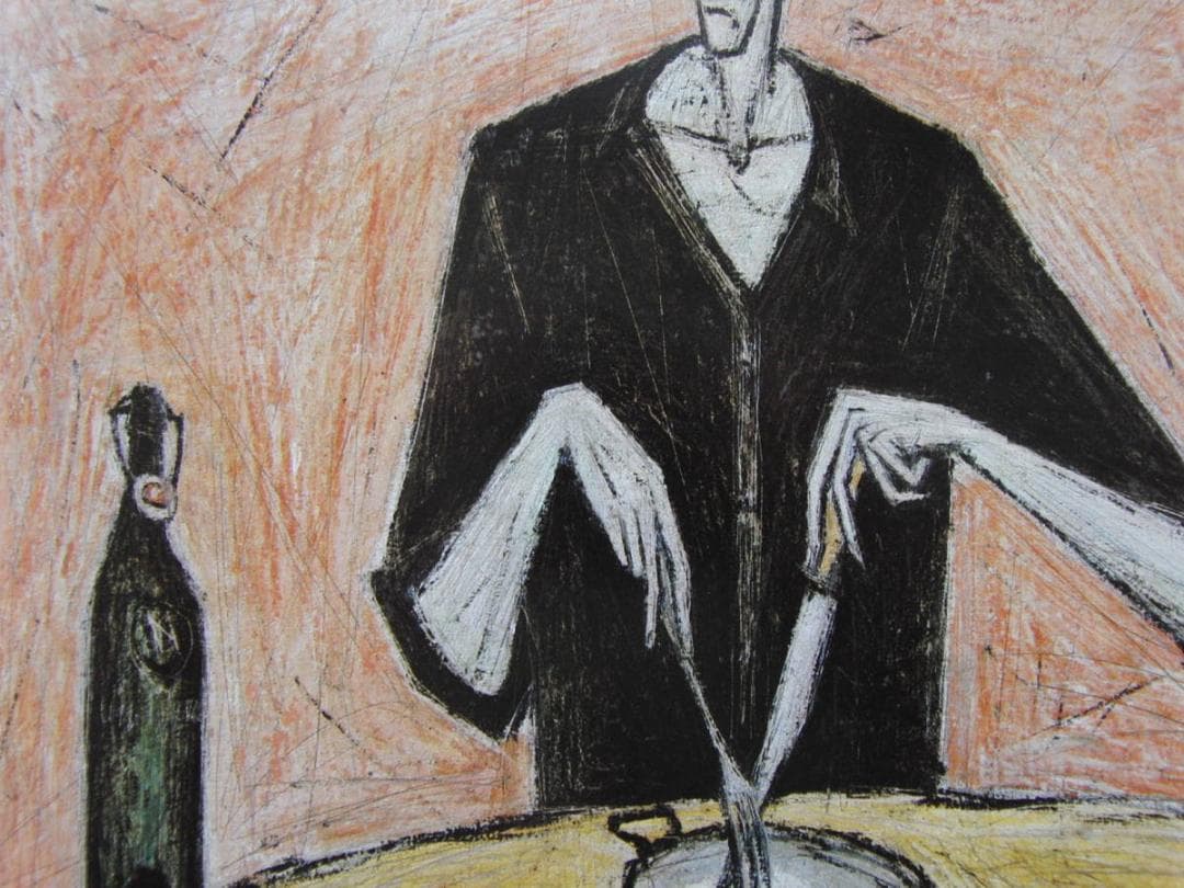 ベルナール・ビュッフェ【Homme a l'oeuf sur le plat】 - メルカリ