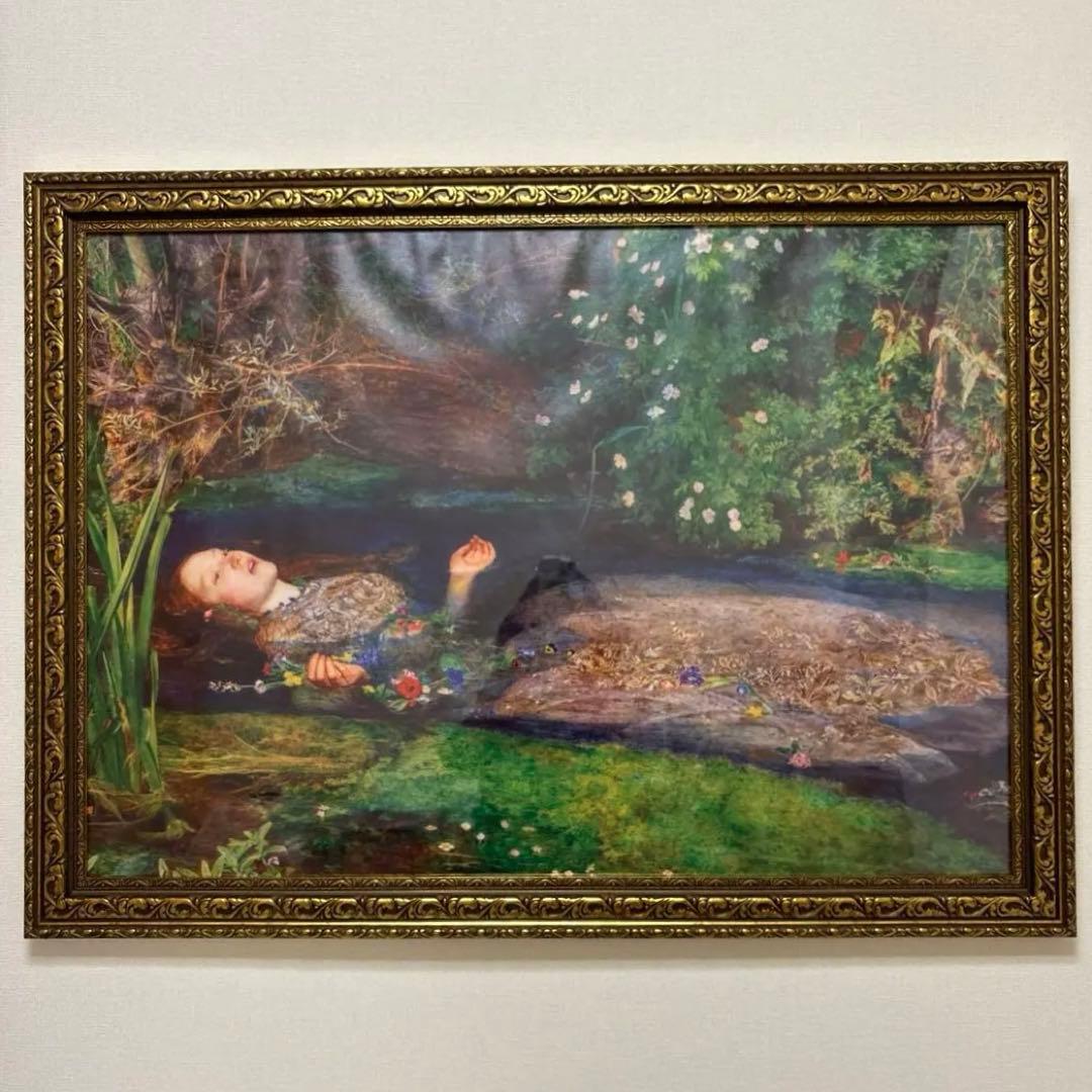 オフィーリア ミレイ　油彩画　額装品　アート オフィーリア ミレイ 油彩画 額装品 アート - メルカリ