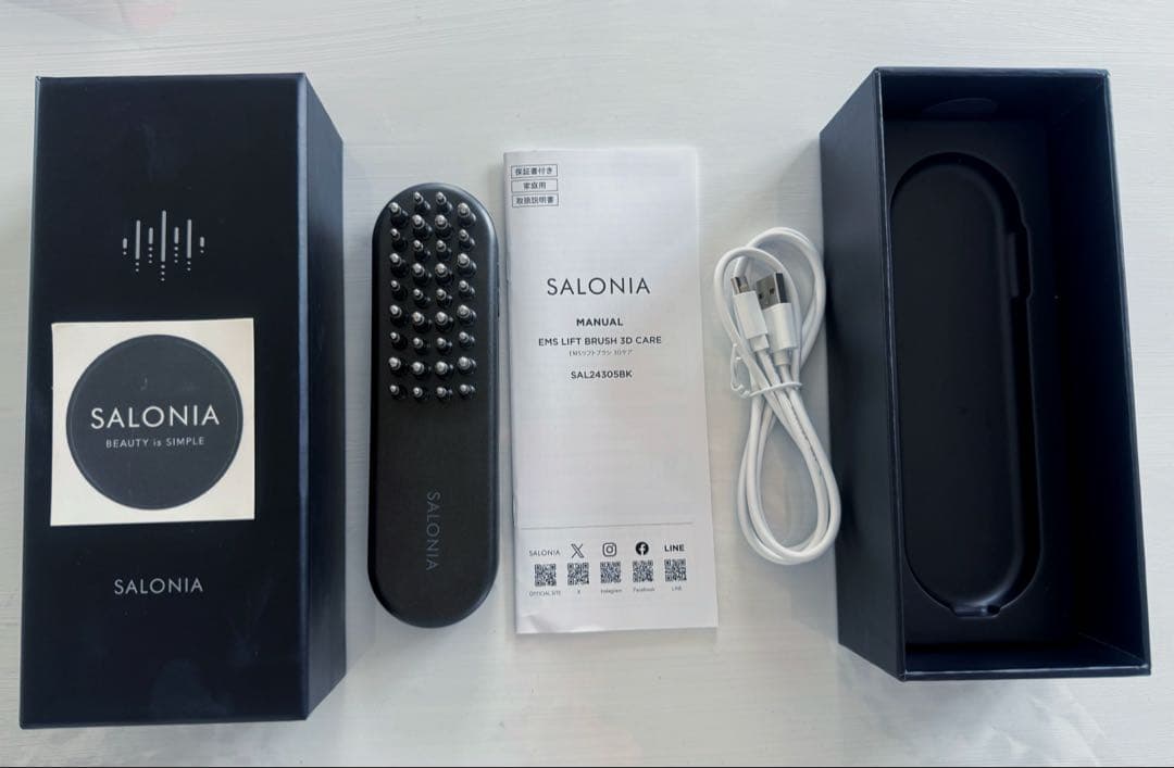 【美品】SALONIA/サロニア EMSリフトブラシ3Dケア