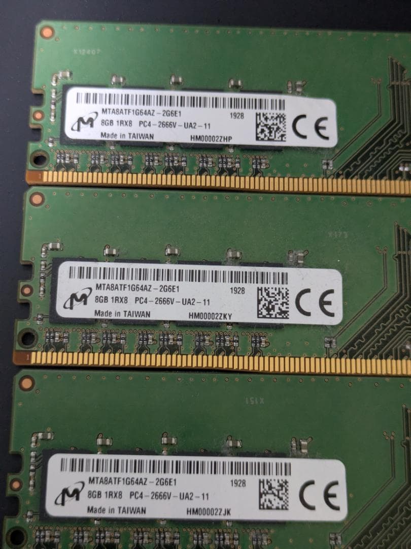 Micron製　8GBx6枚 48GB　PC4-2666V