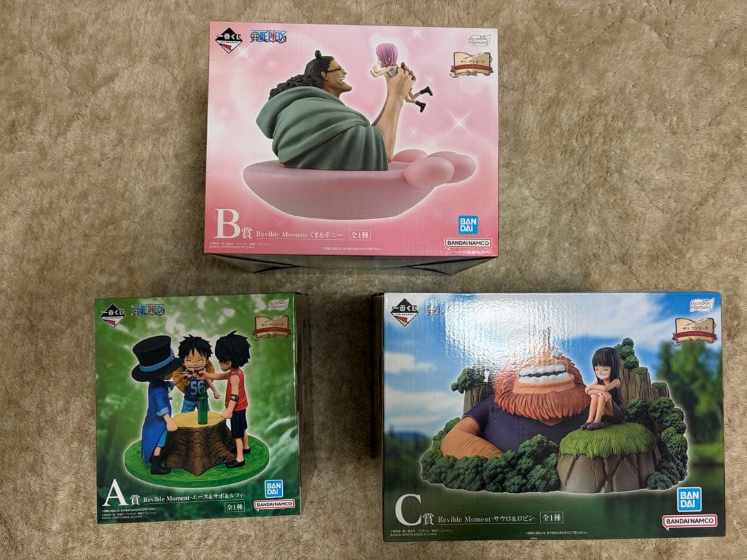 1番くじ ワンピース ドラマティックメモリーズ A.B.C賞セット - メルカリ