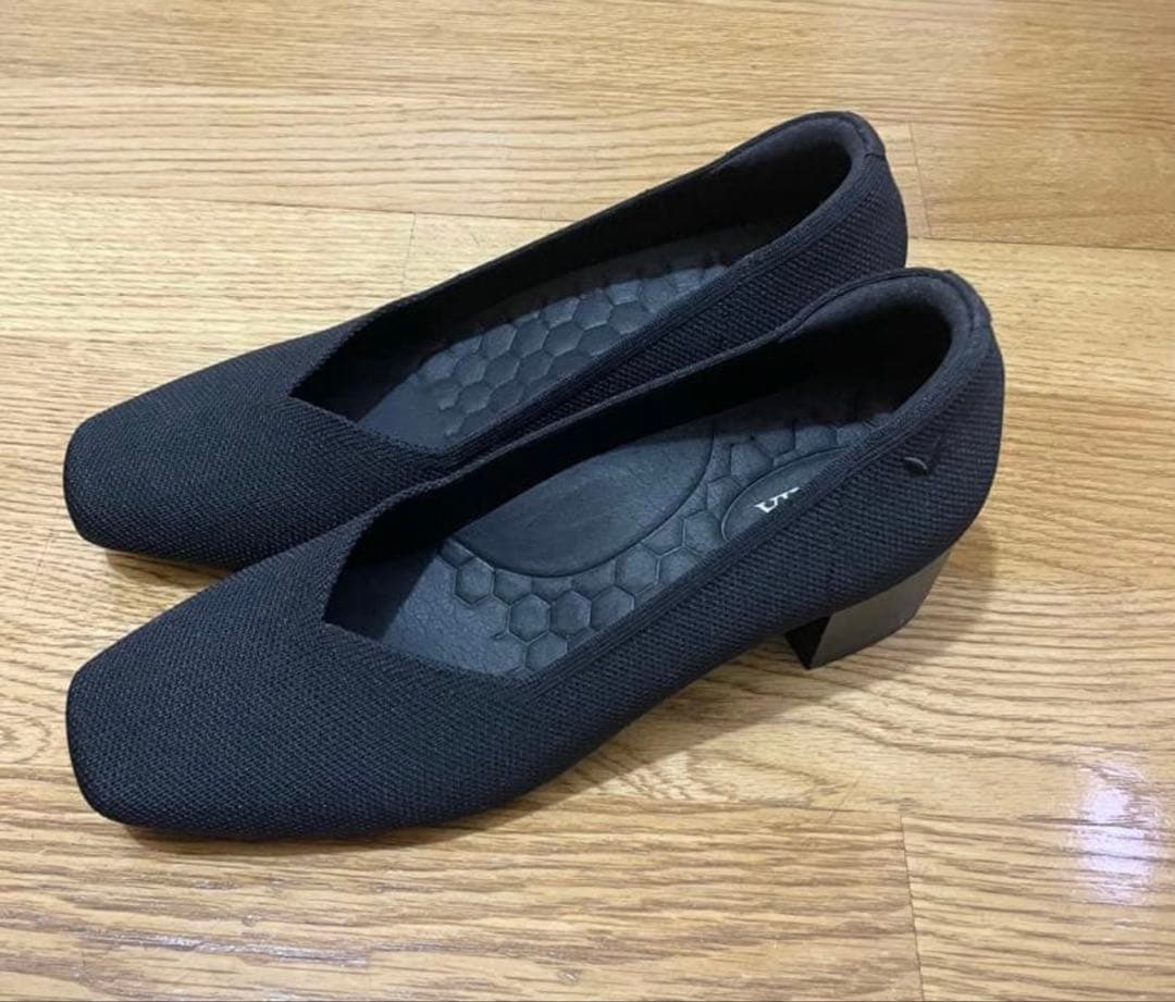 Vivaia パンプス チャンキーヒール 黒 23 www.cosaga.com