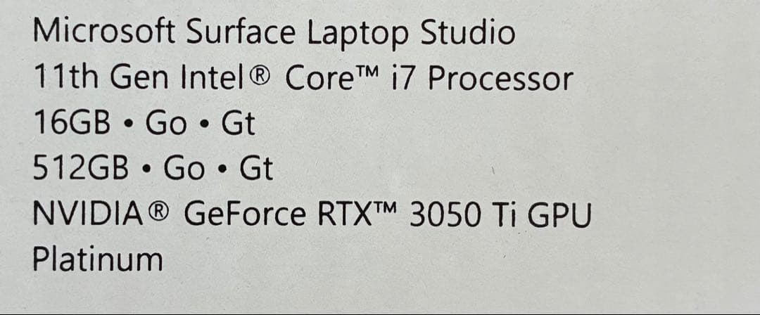 Windowsノート本体 Surface Laptop Studio A1Y-00018