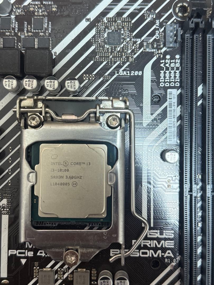 動作品　ASUS PRIME B560M-A とi3 10100セット