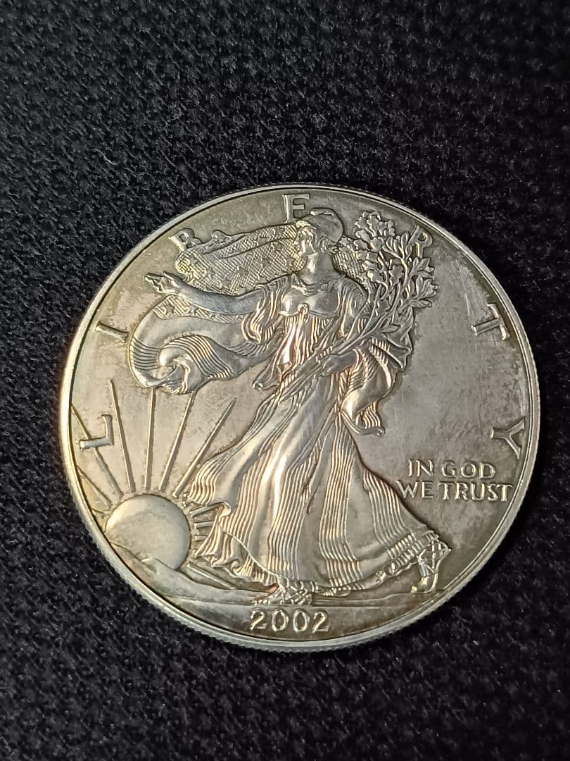 2002年 アメリカ イーグル銀貨 1ドル アメリカ【1ドル】シルバーイーグル銀貨2001-W PCGS PR70DCAMマー