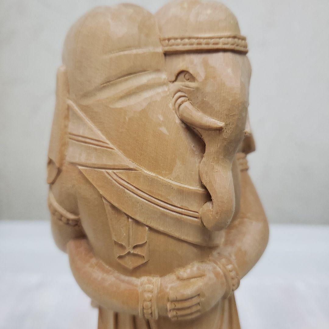 Bフライデー蔵出し特価ヒバ材 歓喜天 約21cm◇大聖歓喜天 象鼻