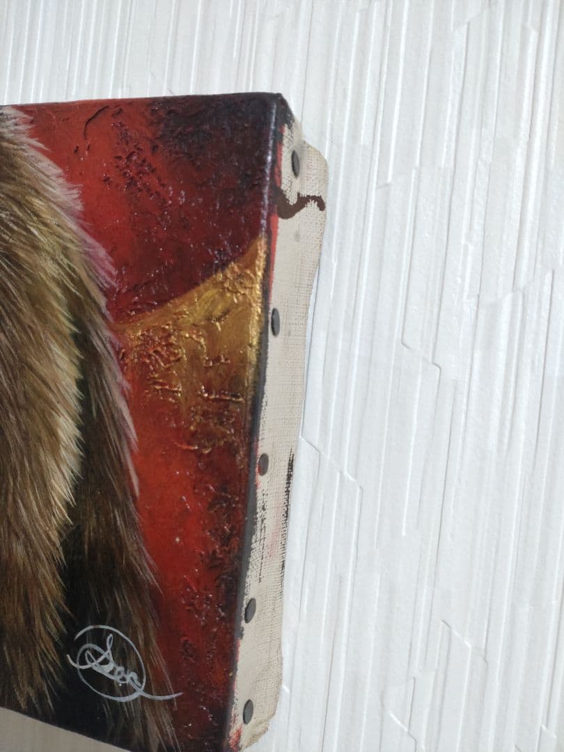 クマの油絵【覇者】1点物の原画◇作者サイン入り/SMサイズキャンバス