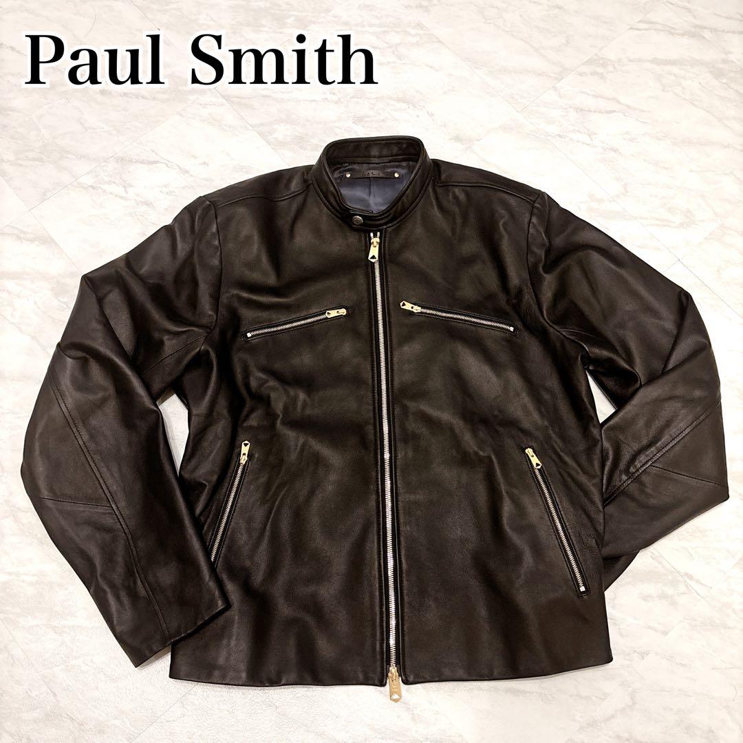 美品 PaulSmith ポールスミス レザー ライダースジャケット 羊革 楽天市場】【中古】 Paul Smith （ポールスミス） ダブル ライダース