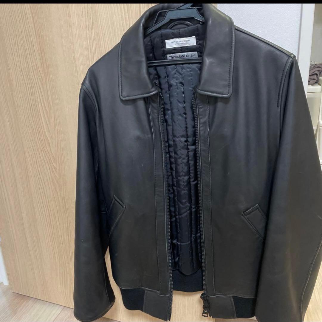 BEAUTY&YOUTH UNITED ARROWS ブラックレザージャケット - メルカリ