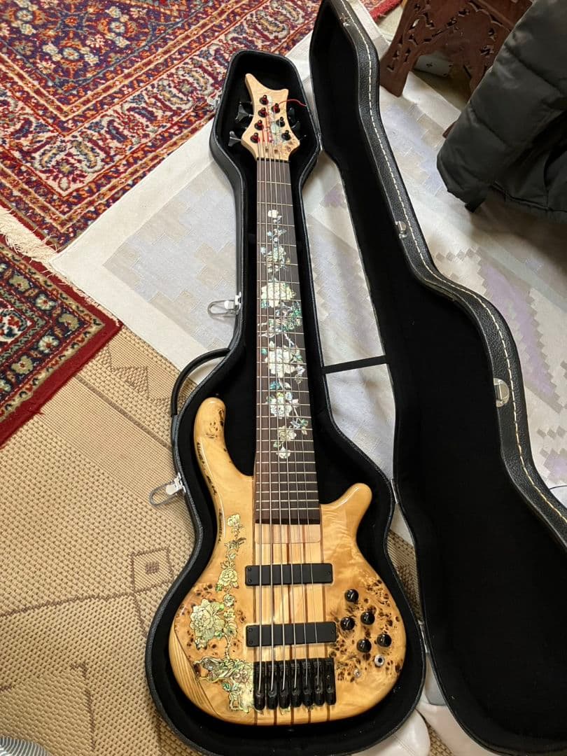 稀少【7弦ベース】美麗インレイ(ハードケース付き) | 激安通販のイー