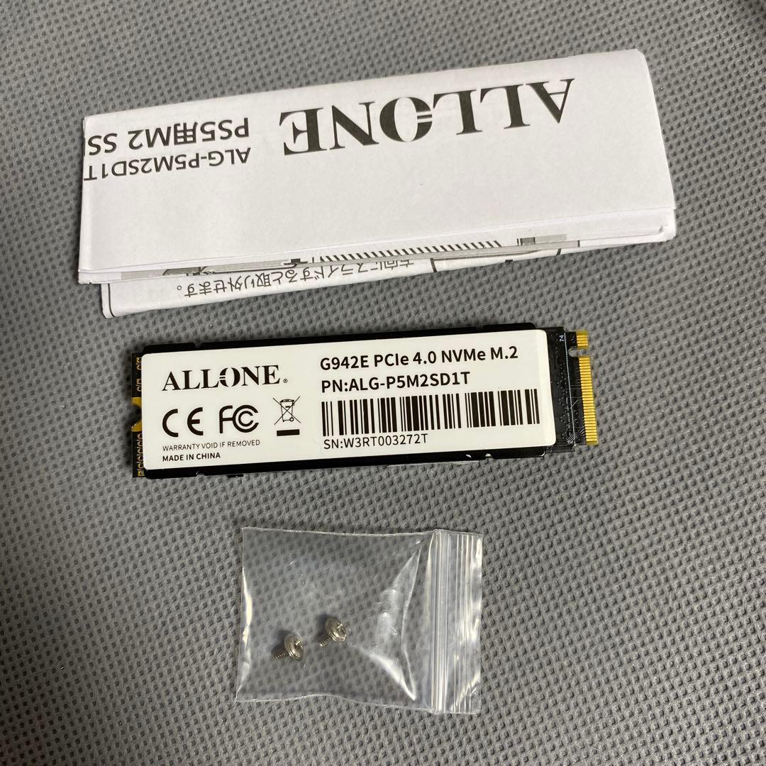 ジャンク品アローン(Allone) PS5用 SSD 1TB ブラック