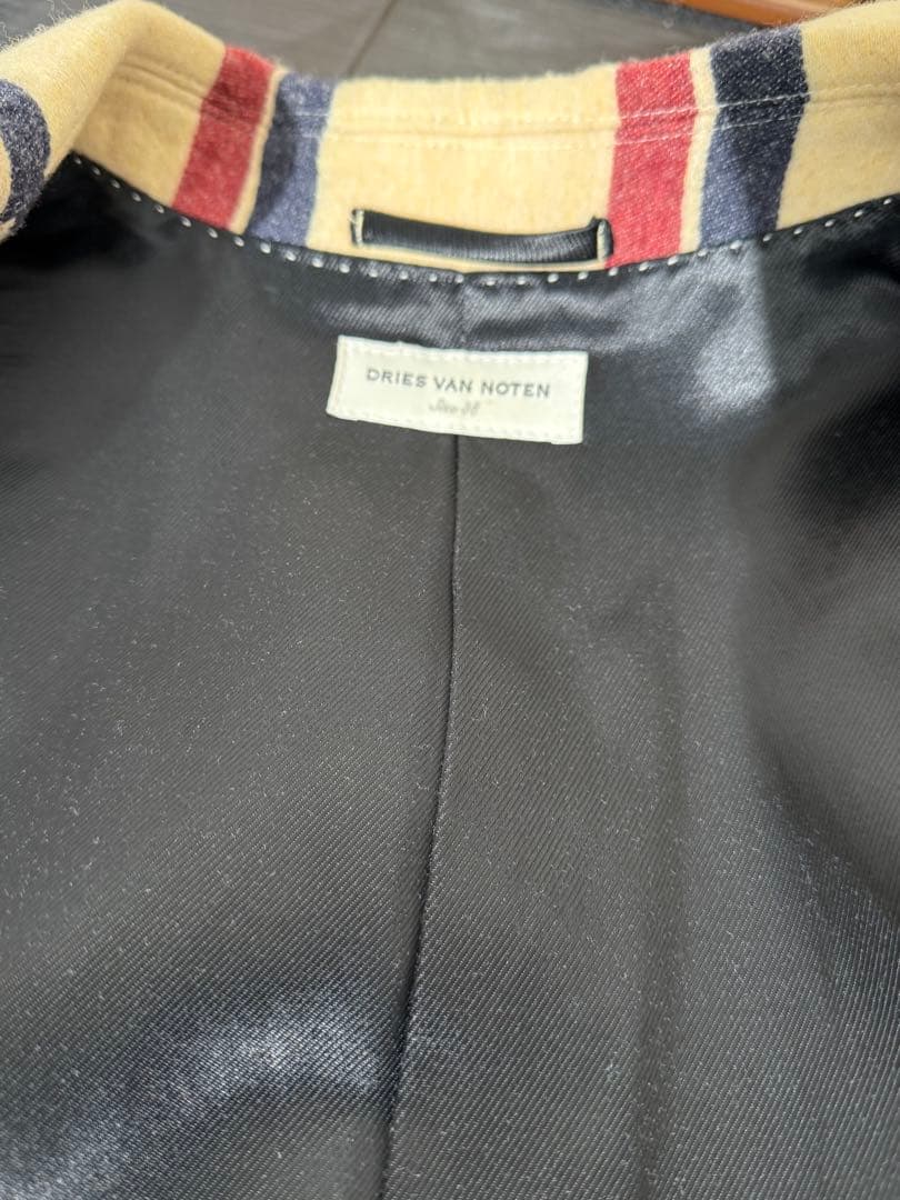 ドリスヴァンノッテン 13aw ストライプ柄 チェスターコート ウール