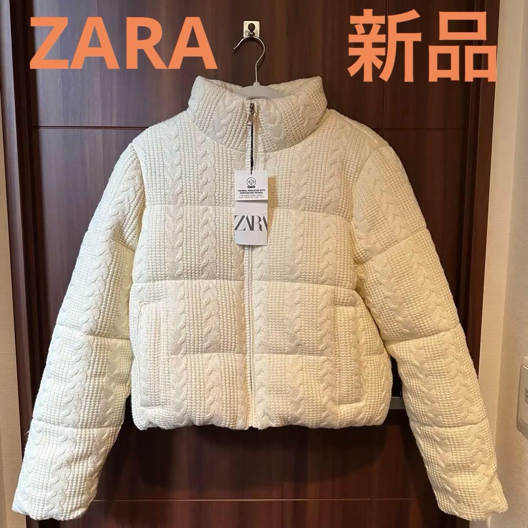 新品•未使用）ZARA ドット柄キルティングアノラックMサイズ - メルカリ