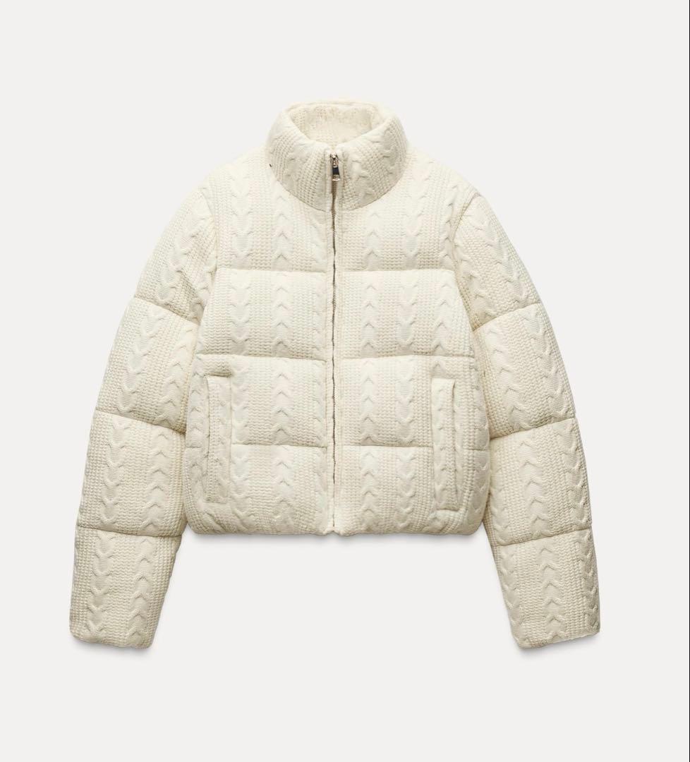 新品•未使用）ZARA ドット柄キルティングアノラックMサイズ - メルカリ