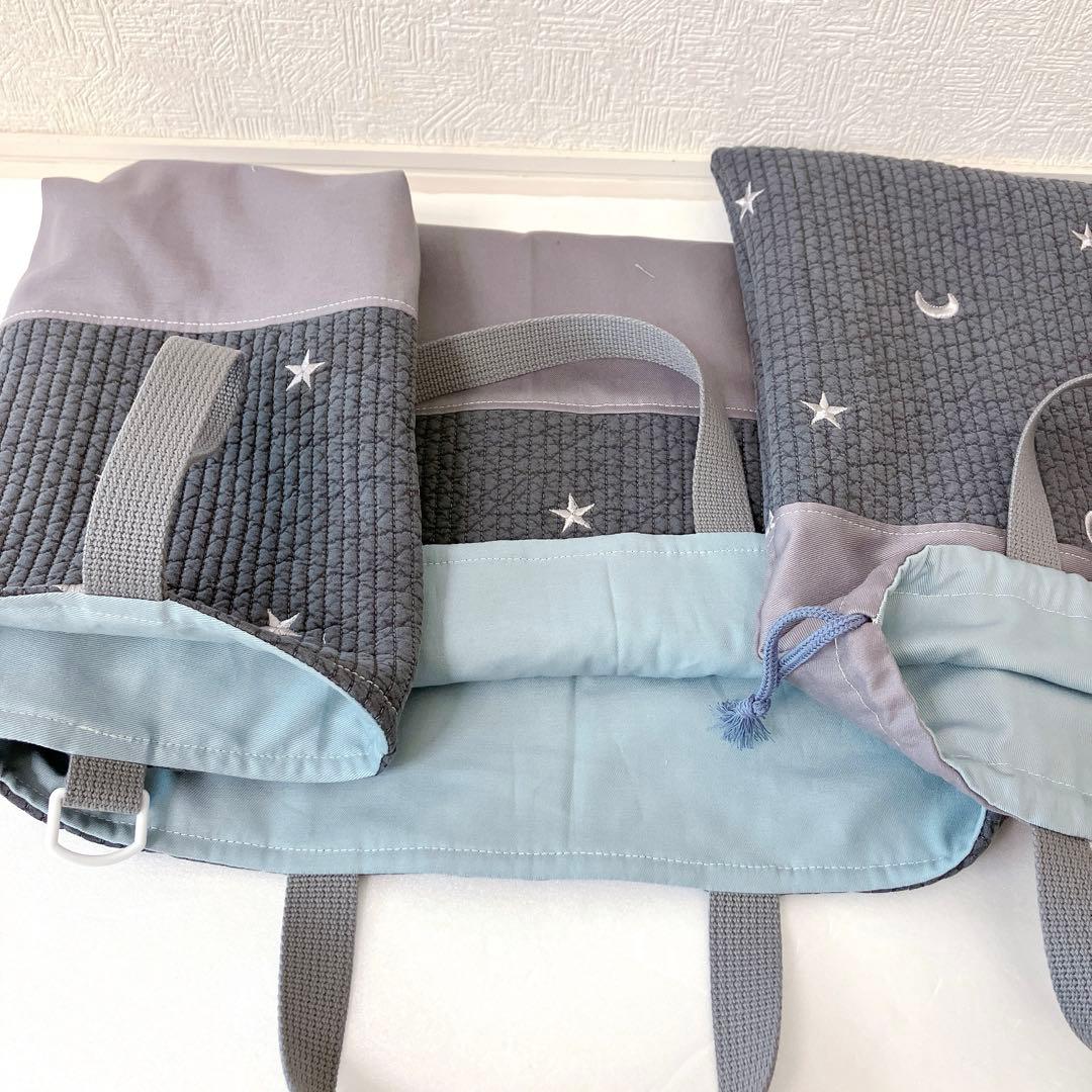 レッスンバッグ 上履き入れ 体操服袋 ヌビ ムーンスター刺繍