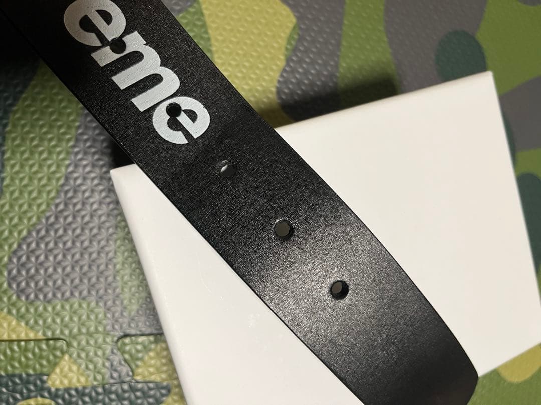 Supreme ブラック ベルト L/XL