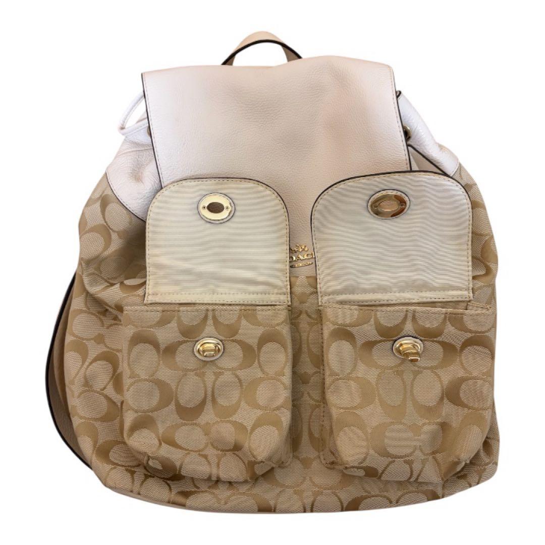 コーチ F37476 シグネチャー リュック・デイパック キャンバス/レザー