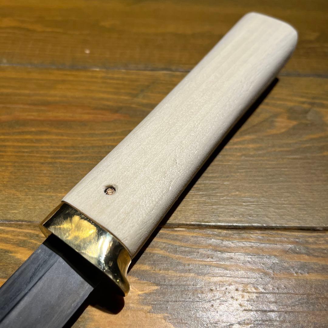 日本刀残欠クラフトナイフNo.19無銘切先 白鞘（ガタつき直し済み
