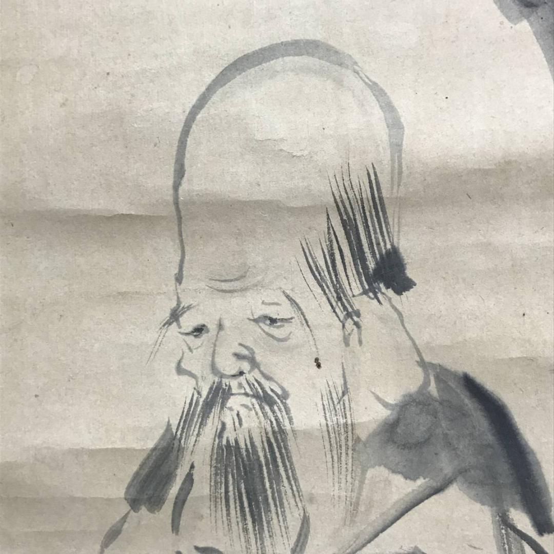 久隅守景/前大徳大川義浚/福禄寿/人物図/掛軸/名家伝来/AD-149 - メルカリ