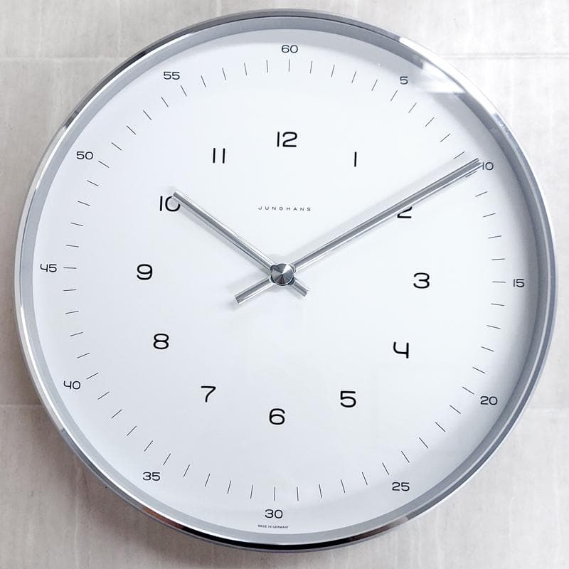 ユンハンス JUNGHANS 掛け時計 マックスビル 30cm アラビア数字 - メルカリ
