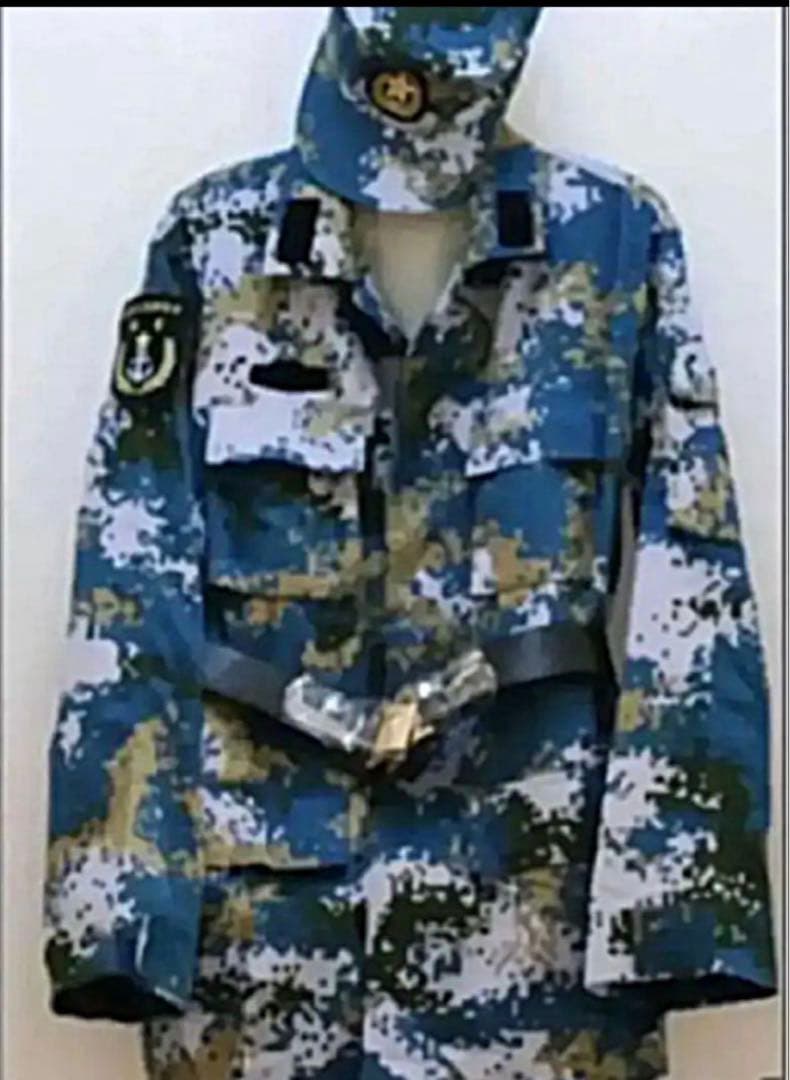 RT　中国軍07式海軍陸戦隊用海洋迷彩戦闘服上下帽子徽章ブーツフルセット RT 中国軍07式海軍陸戦隊用海洋迷彩戦闘服上下帽子徽章