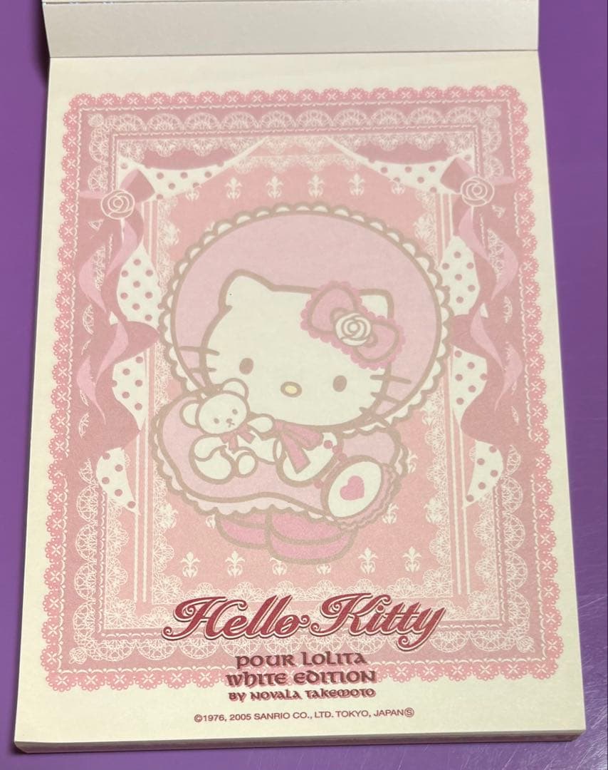 ハローキティ メモ帳 ホログラムメモ ロリータ フリル 2005年製 日本
