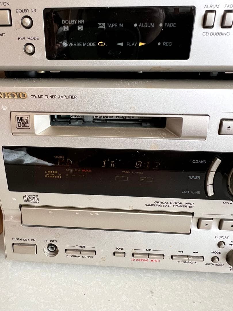 【ジャンク】ONKYO FR-V3 ミニコンポ CDカセットラジオ