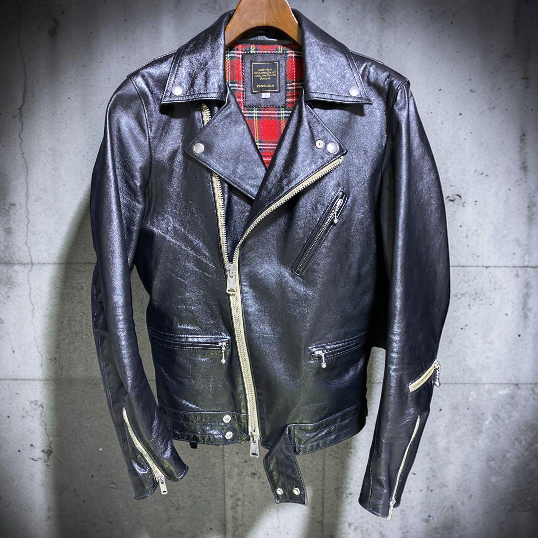 00s y2k BUFFALOBOBS leather jacket gold - メルカリ