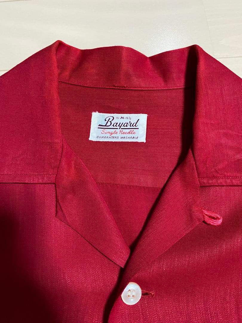 Bayard 赤 レーヨンシャツ 50's〜60's ビンテージ - メルカリ