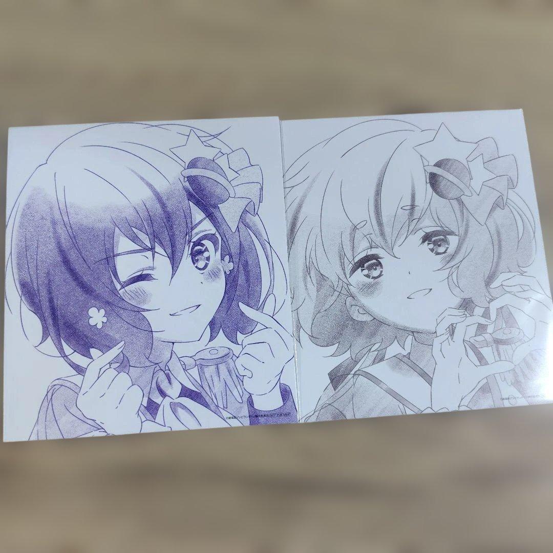 ゾンビランドサガ ミニ色紙風カード 紺野純子 水野愛 セット 入場者プレゼント ゾンビランドサガ ミニ色紙風カード 紺野純子 水野愛 セット 入場者