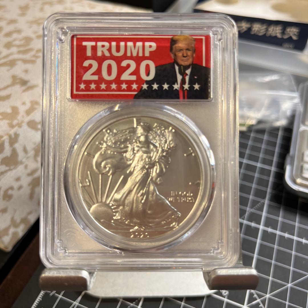 フ*殿様 希少！イーグル銀貨 トランプ大統領 2020 PCGS MS70 - メルカリ