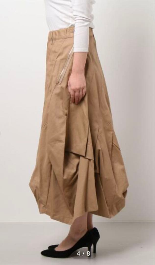 mercibeaucoup,ロンふわスカ カーキ - スカート最高 の