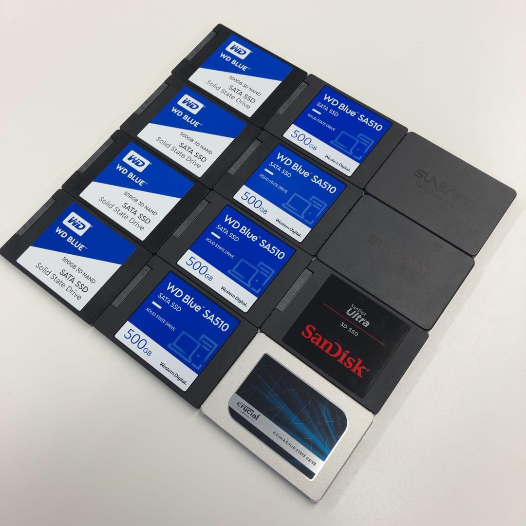 【2.5インチSATA】 SSD 500GBまとめセット