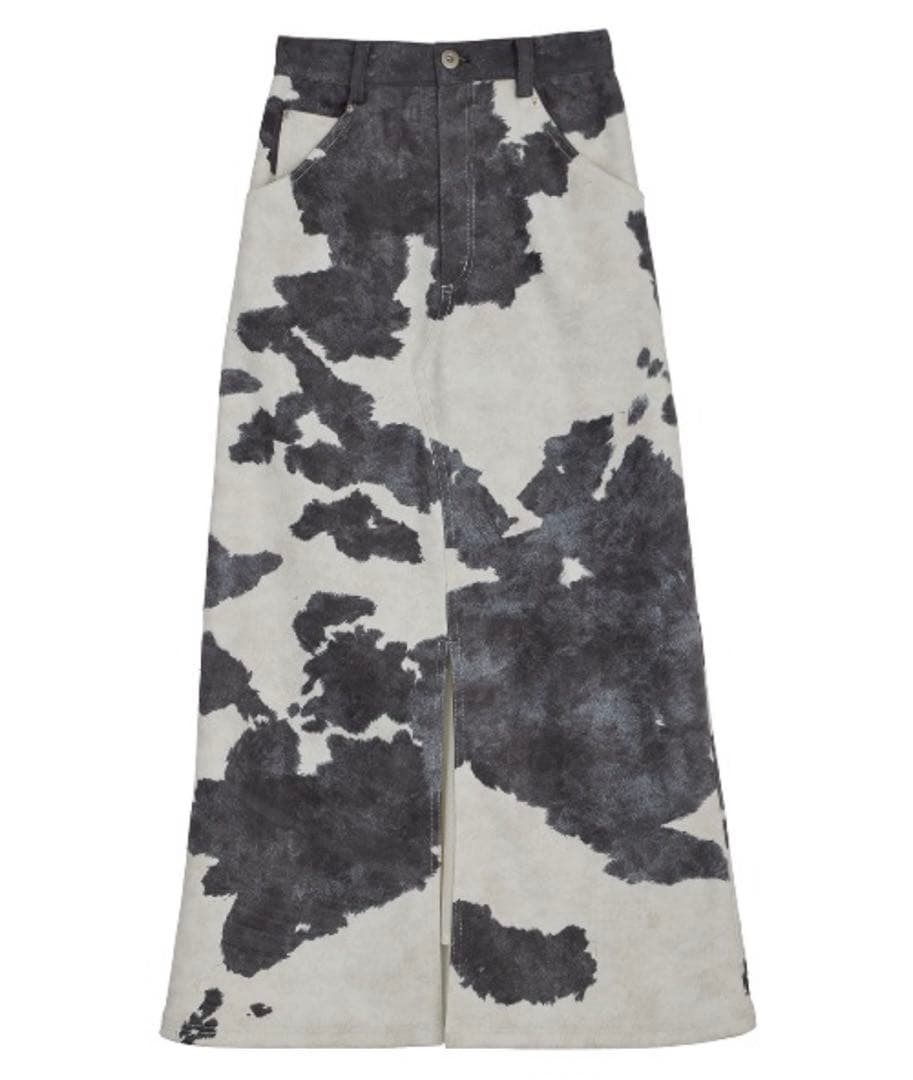 AMERI COW PATTERN SUEDE LIKE SKIRTブラックM - メルカリ