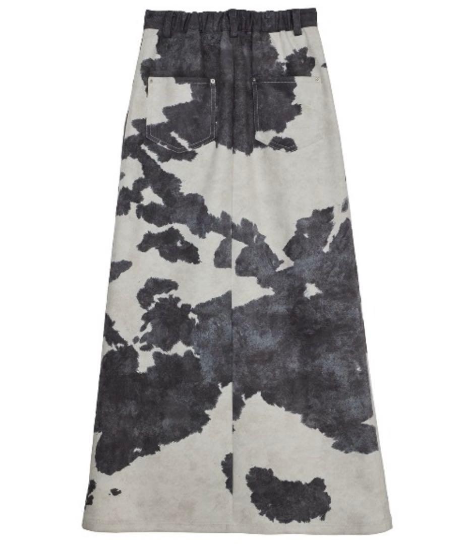 AMERI COW PATTERN SUEDE LIKE SKIRTブラックM - メルカリ