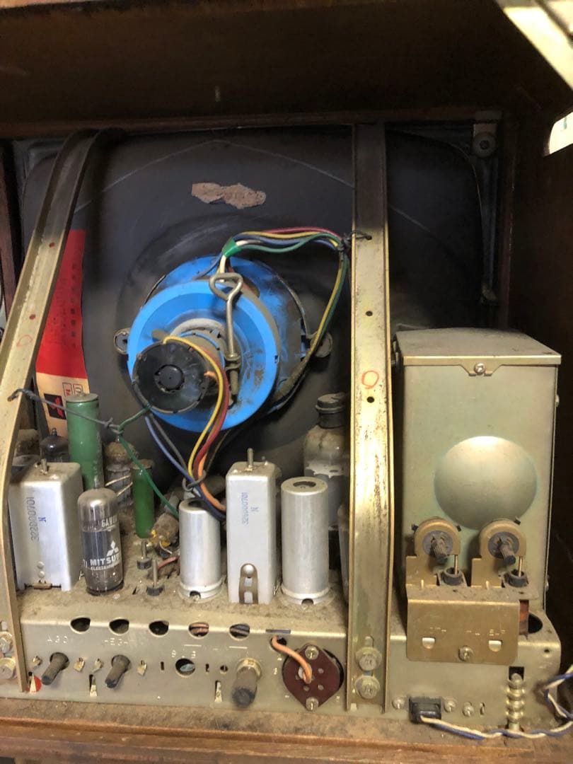 脚付きテレビ昭和レトロ三菱