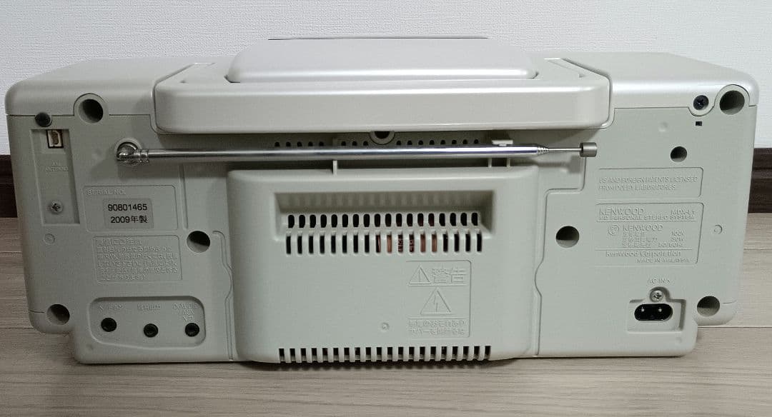 KENWOOD　2009年製　CD・MD・デッキ ホワイト　リモコン付き