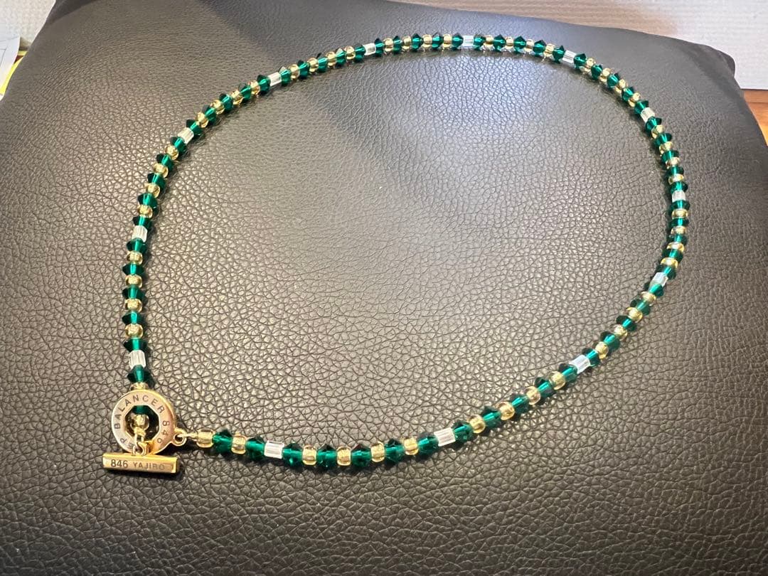 846 YAJIROネックレス。緑。50cm。 - メルカリ