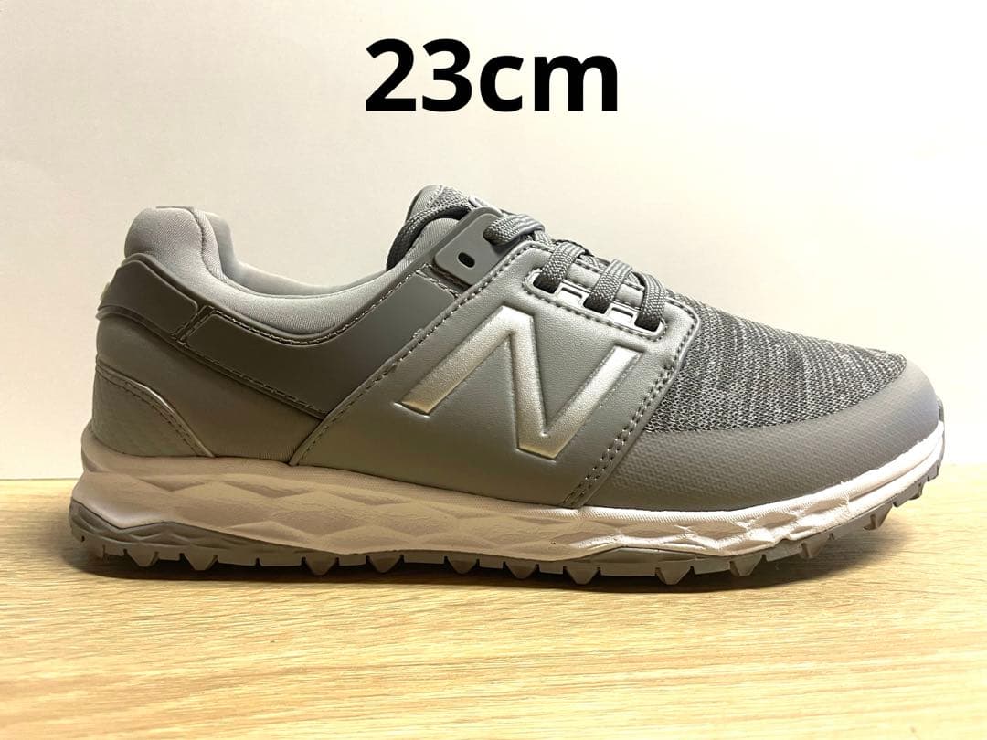未使用 23cm D ニューバランス ゴルフシューズ WG4100GR グレー