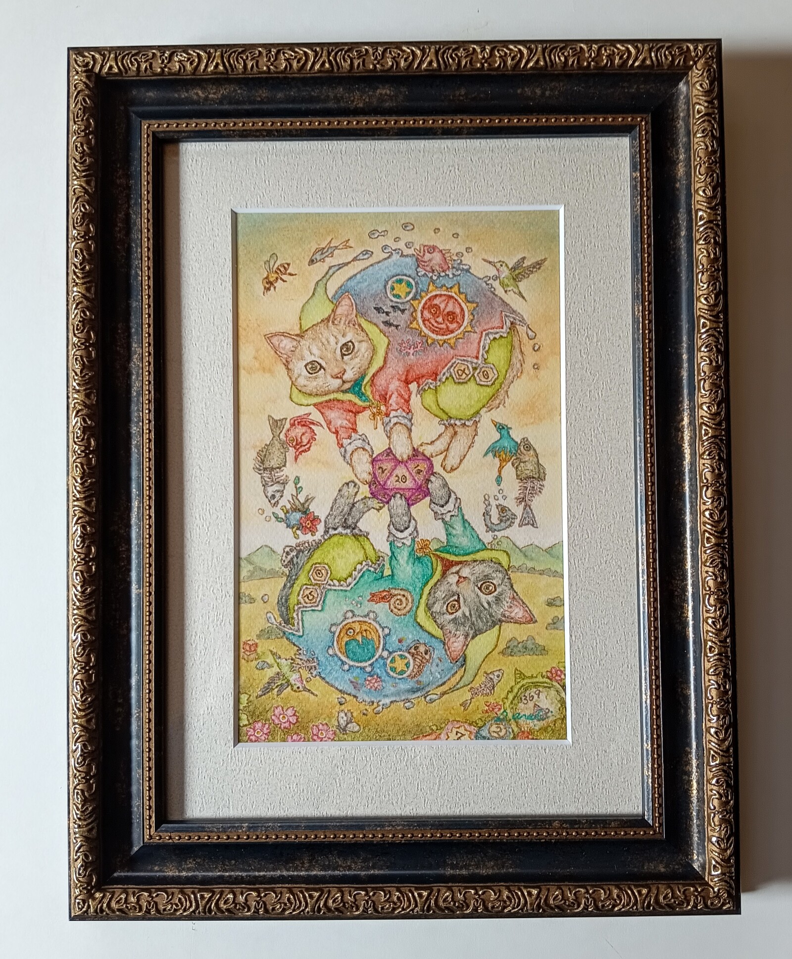 ガラクタの鎧』（犬のパステル画） - D.アラキの異世界部屋【minne店