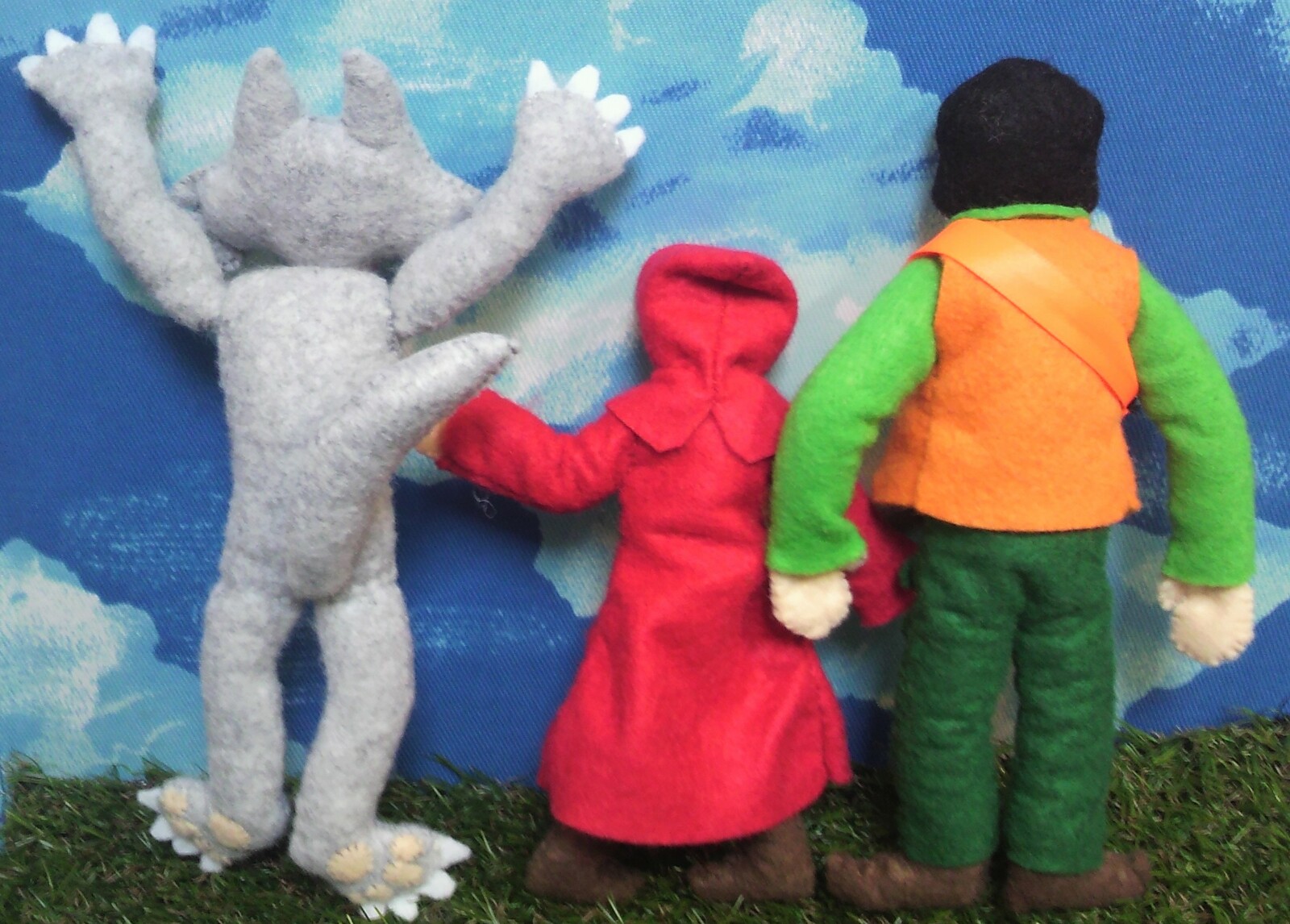 フェルトぬいぐるみ人形セット（赤ずきん） - ぱぱぃや's ぬいぐるみ